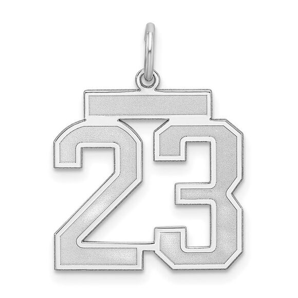 Sterling Silver Jersey Collection Medium Number 23 Pendant